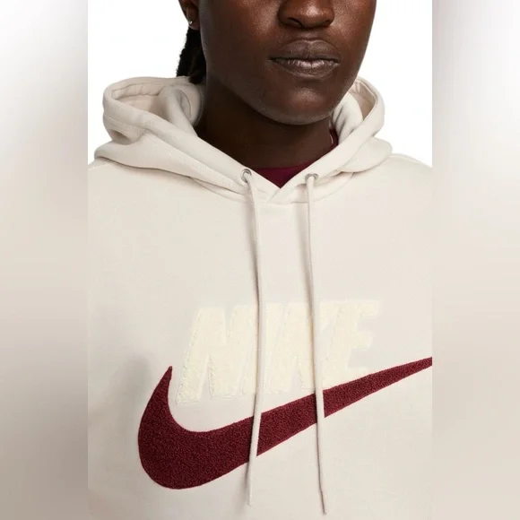 Nike Men’s CLUB FLEECE PULLOVER HOODIE Lt Orewood Brn/Lt Orewood Brn Medium - Picture 5 of 10